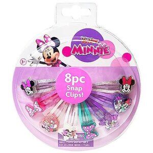 Kids Hair Clips for Girls Minnie Mouse Snap Clips 8 Pack Multi Color Accessories